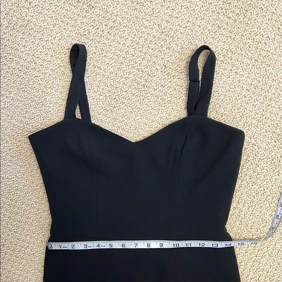 DRESS THE POPULATION Estella Gown Black Sleeveless Sweetheart Sheath Maxi MEDIUM - Picture 9 of 12